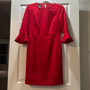 Red Donna Morgan bell sleeve dress